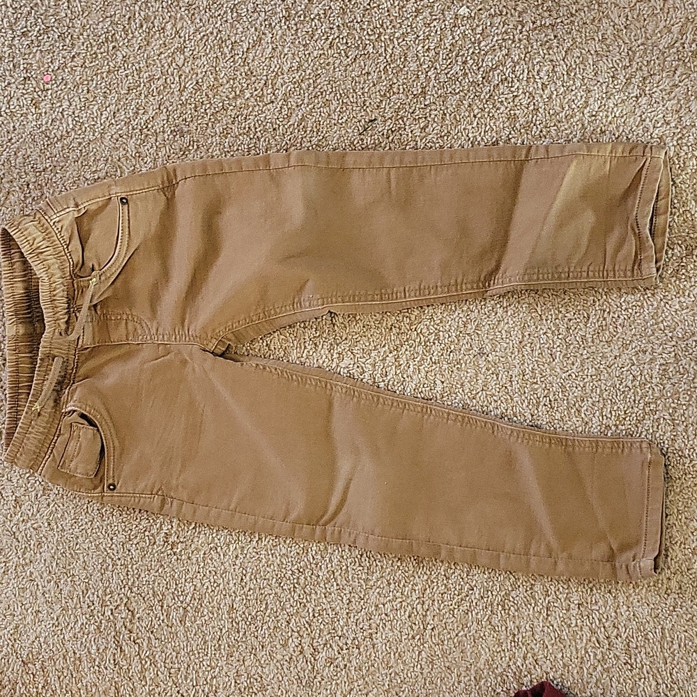 Khaki skinny jeans